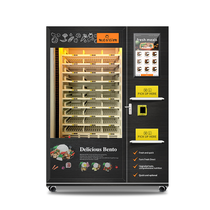 High Heating Efficiency Automatic Food Vending Machine With Microwave